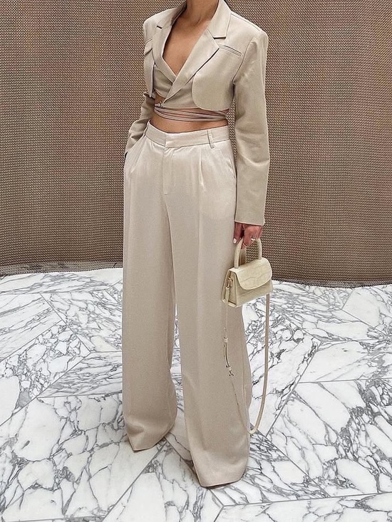Zara Pants - High-Waist Wide-Leg Trousers
